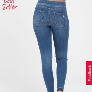 Spanx Distressed Ankle Skinny Jeans